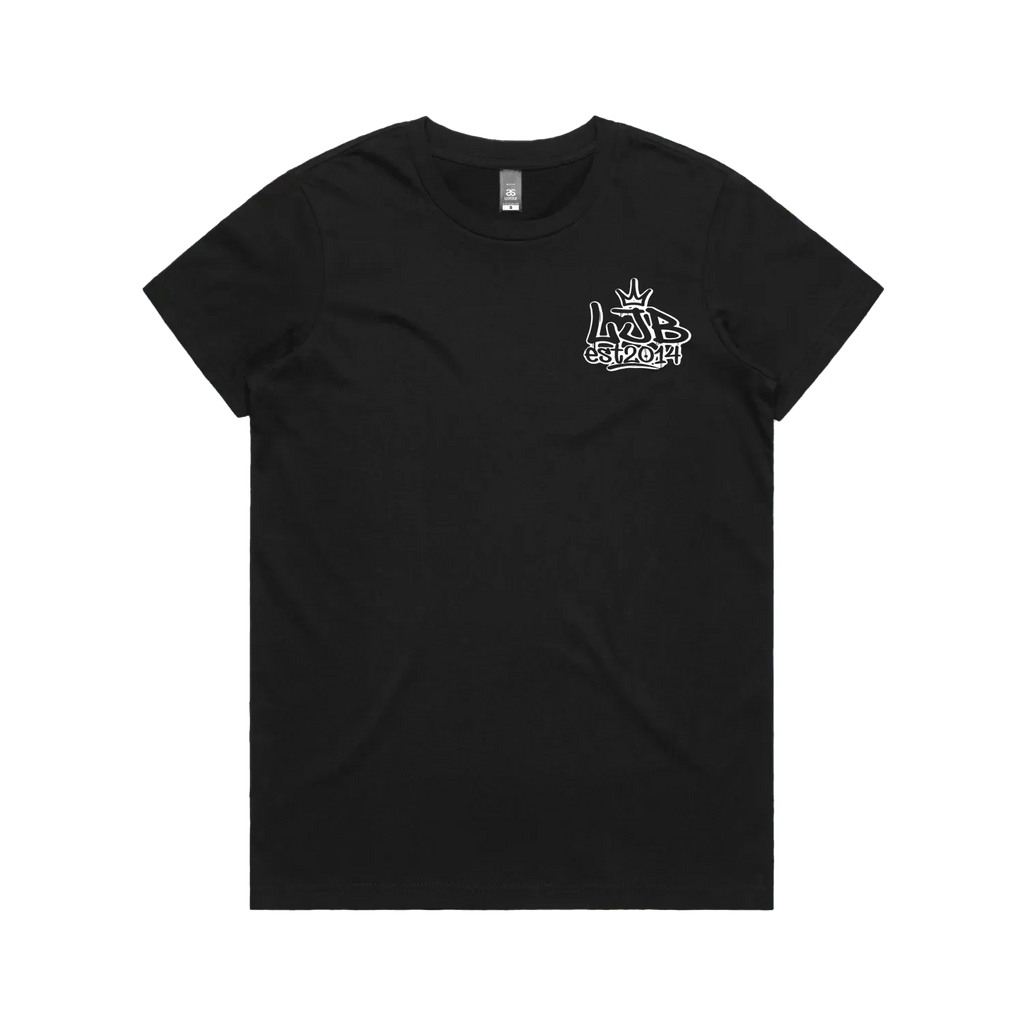 Black front flat lay