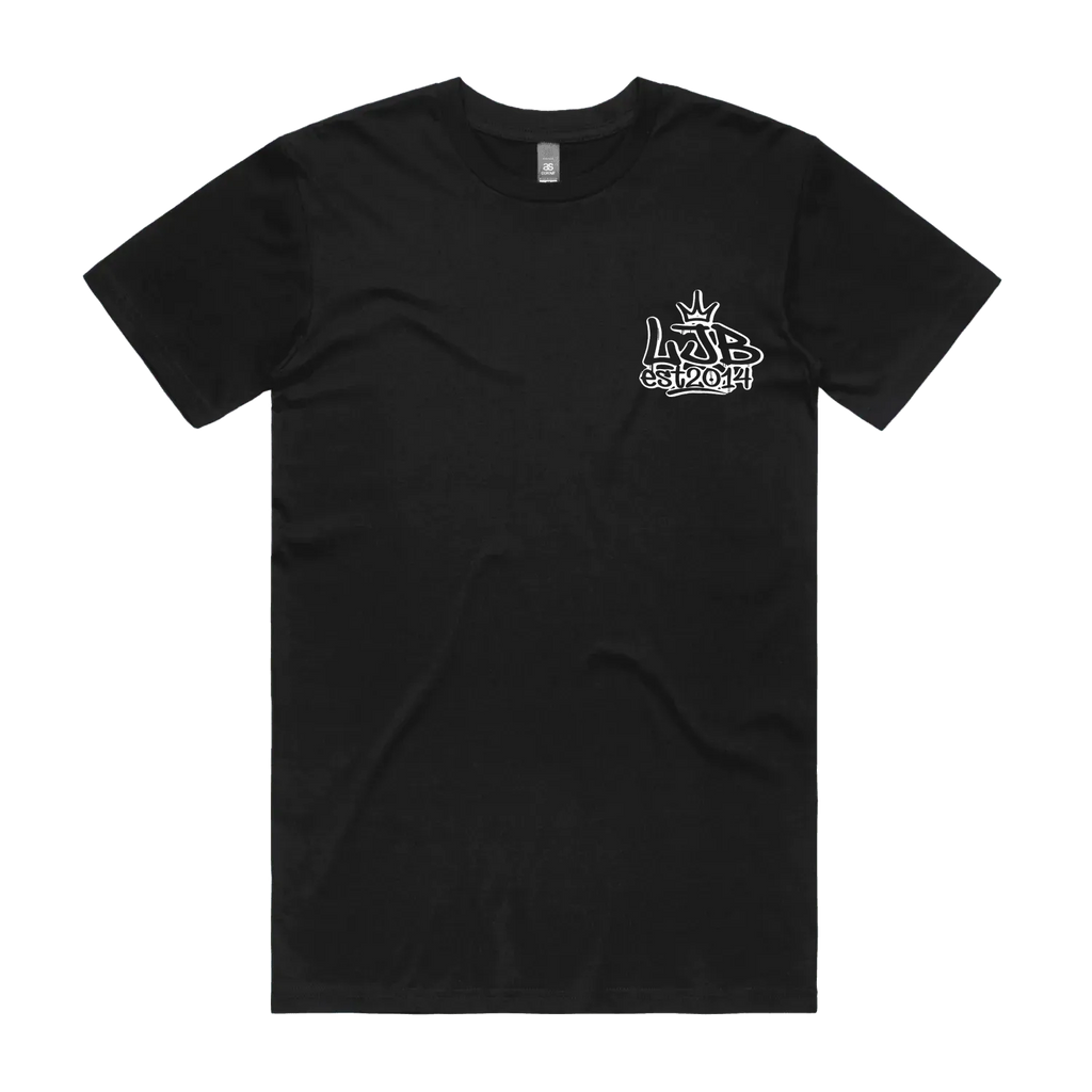 Black front flat lay
