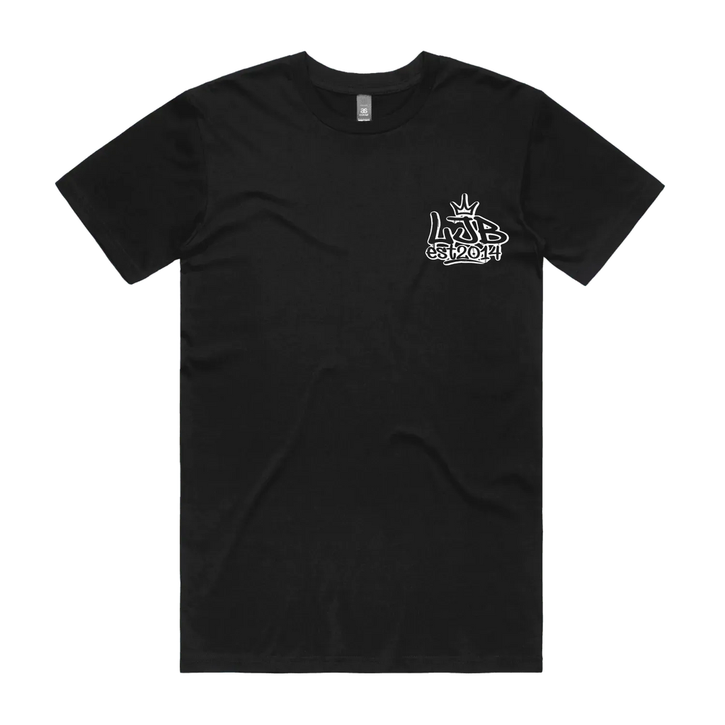 Black front flat lay
