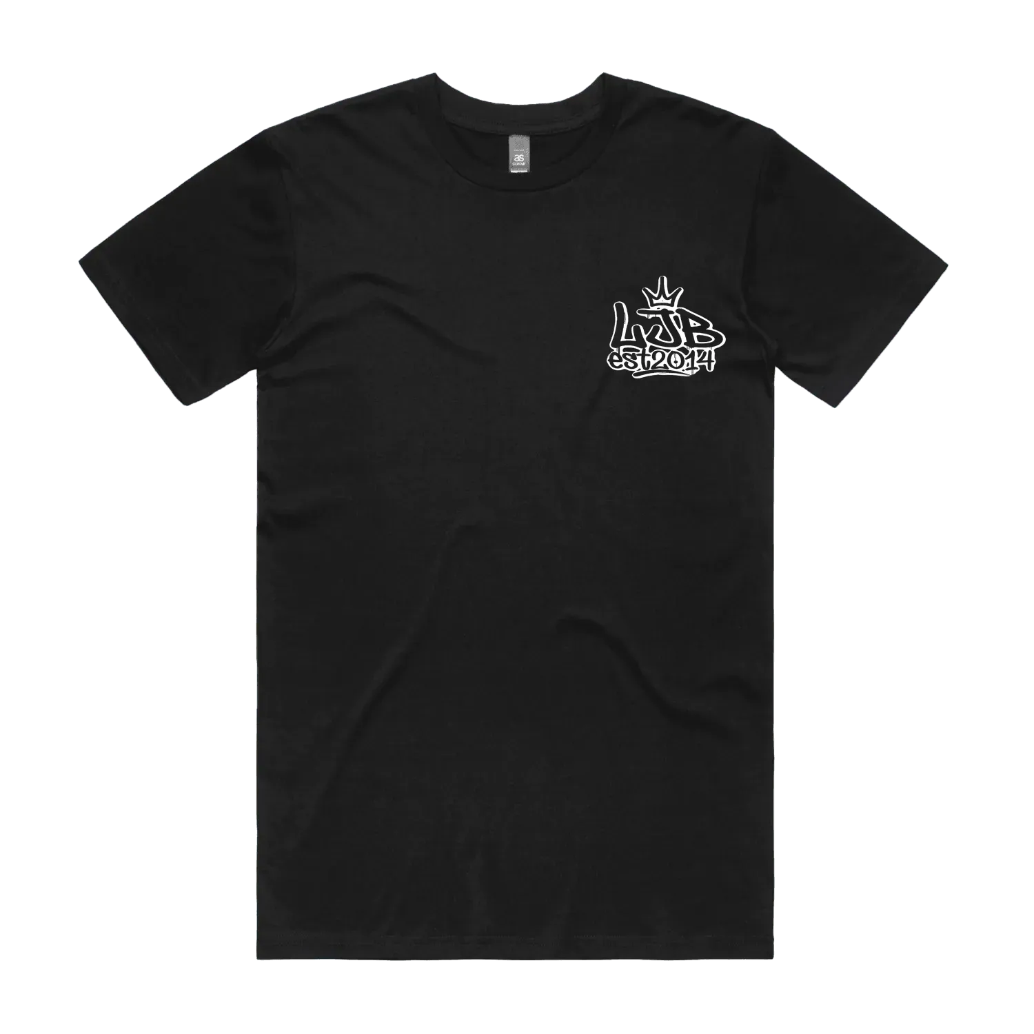 Black front flat lay