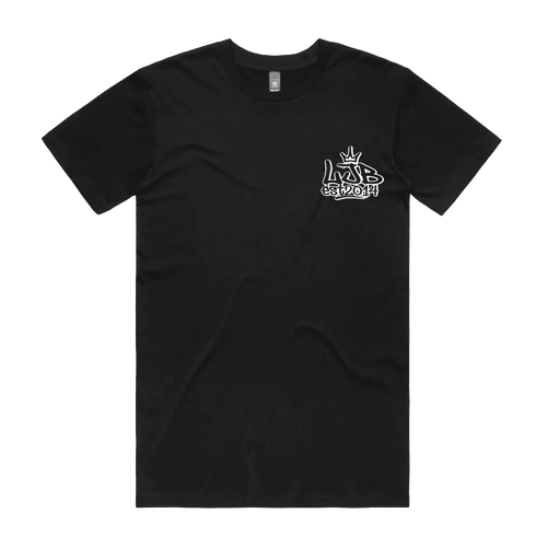 Black front flat lay