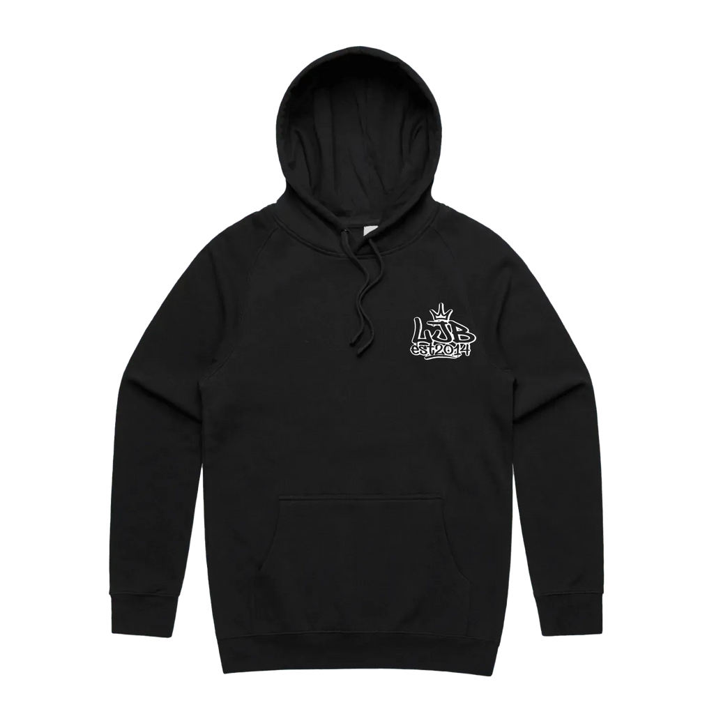 Black front flat lay