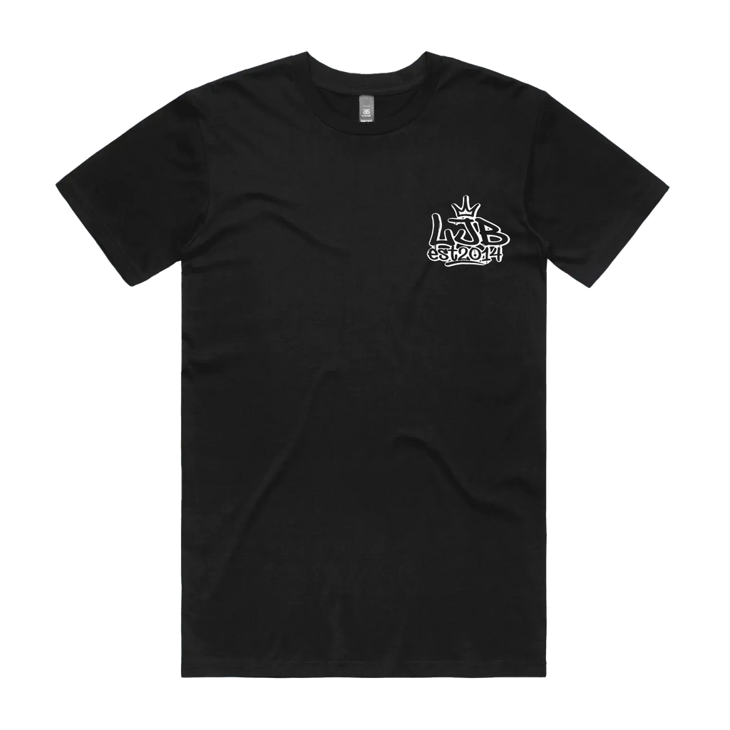 Black front flat lay