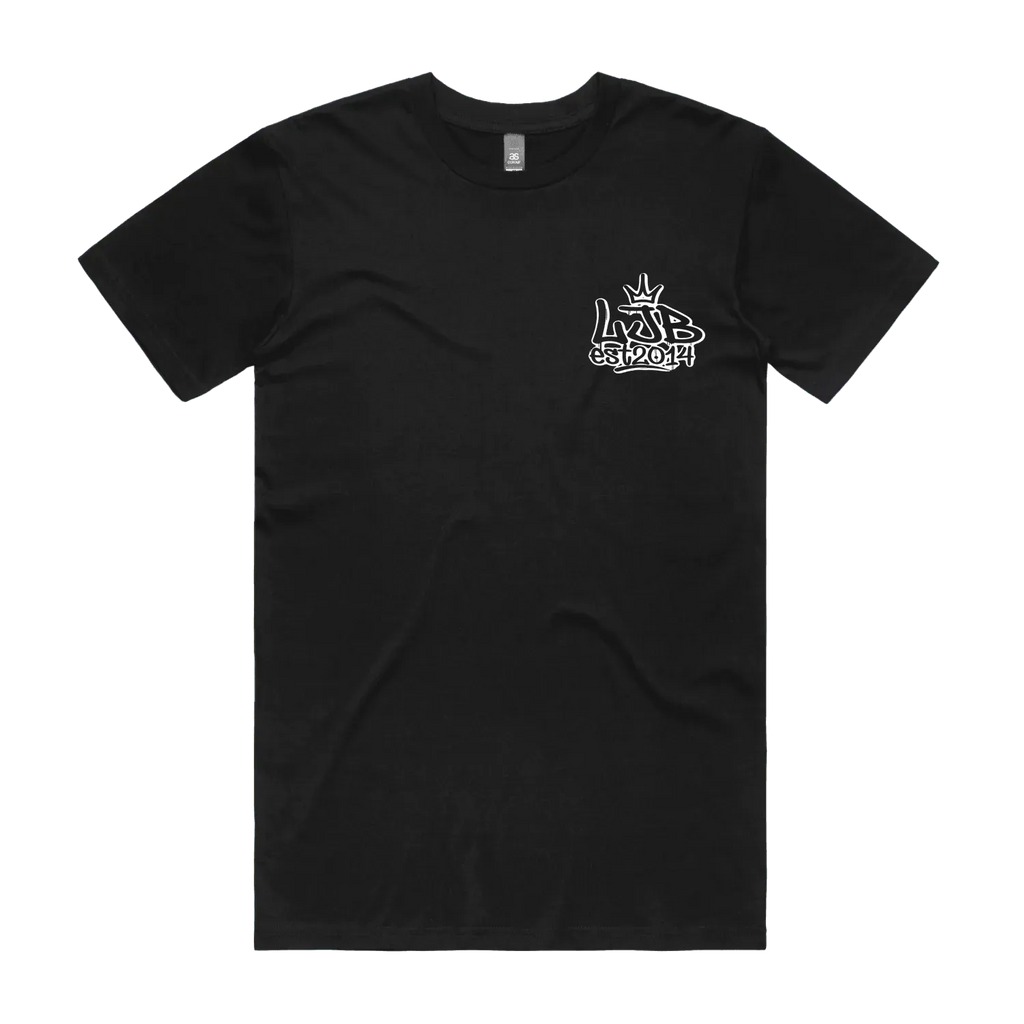 Black front flat lay