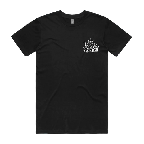 Black front flat lay