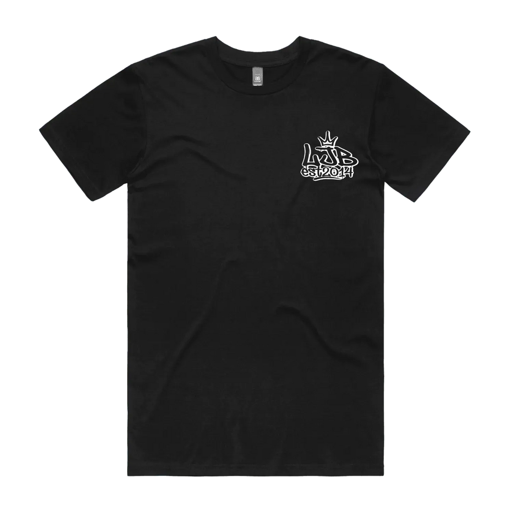 Black front flat lay
