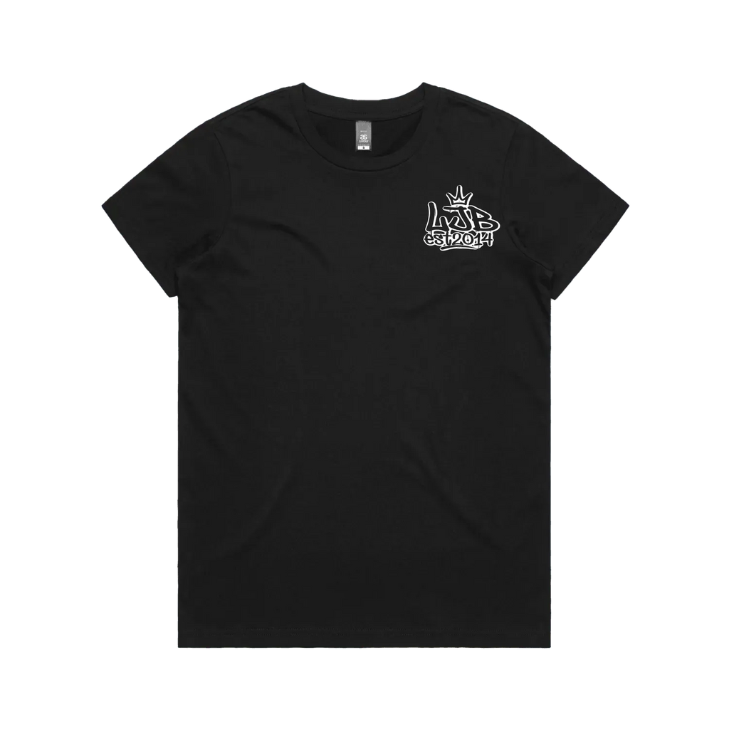 Black front flat lay