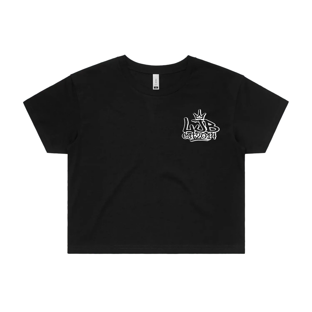 Black front flat lay