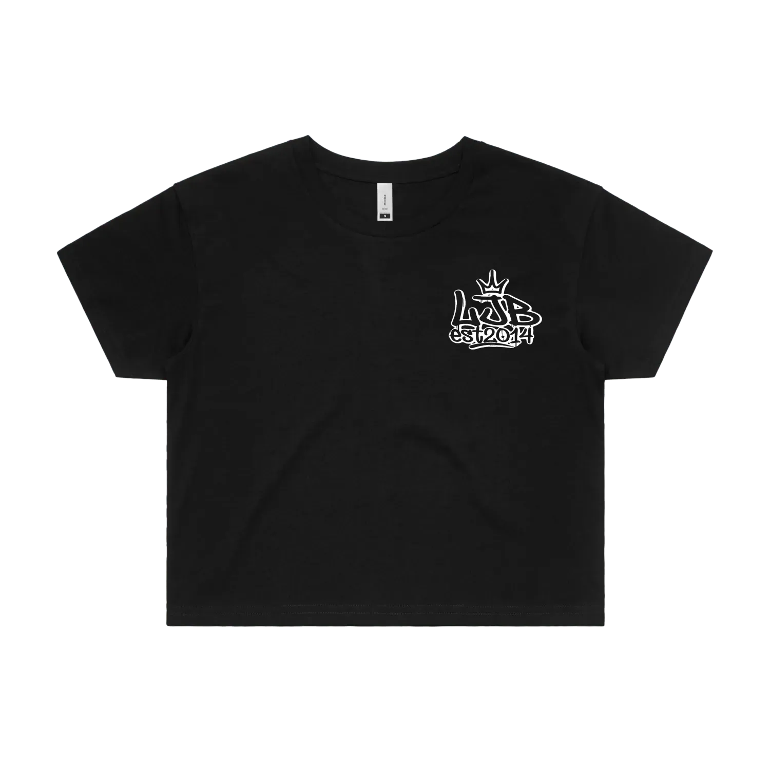 Black front flat lay