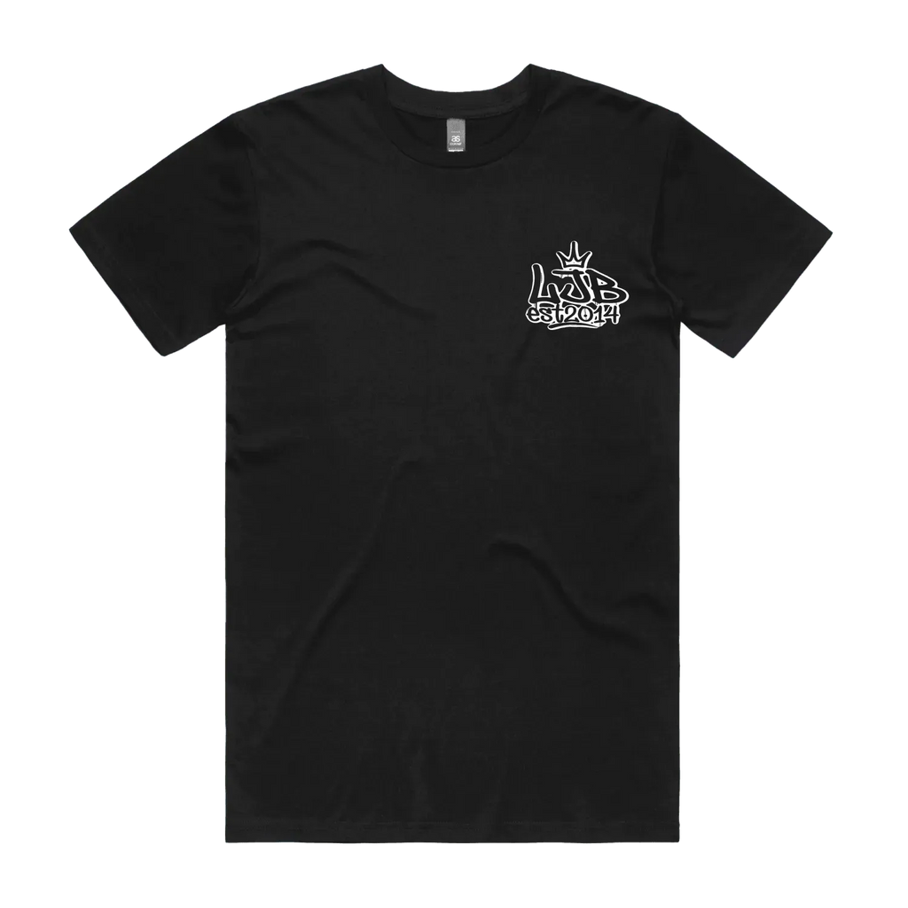 Black front flat lay