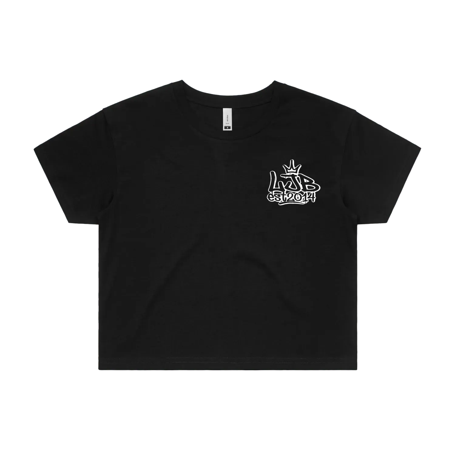 Black front flat lay