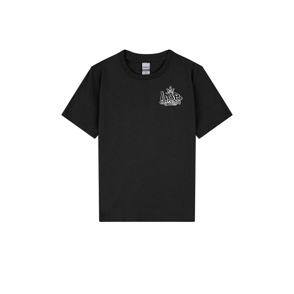 Black front flat lay
