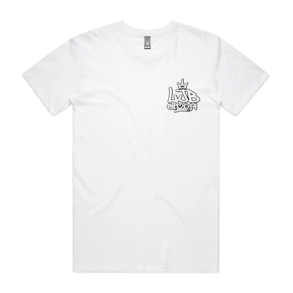 White front flat lay